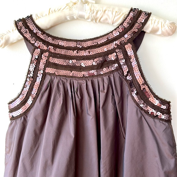 NEW Theory Chocolate Brown Sleeveless Dressy Top Size P NWT Silk Blend Blouse - Picture 8 of 10